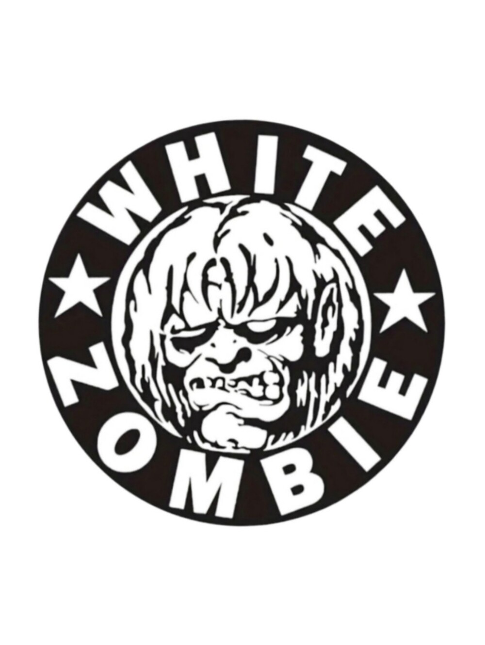 White Zombie Sticker 4x4"